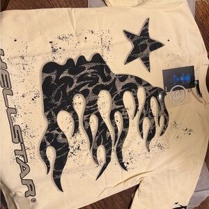 Hellstar Cream Graphic Long Sleeve Shirt